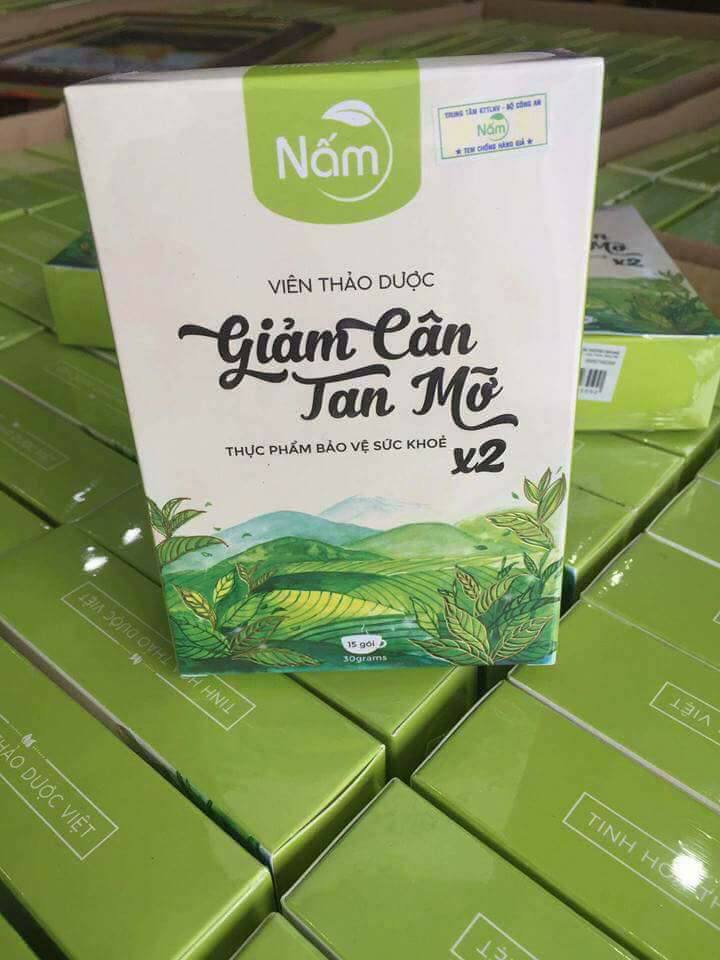 Viên thảo dược giảm cân tan mỡ Nấm x2