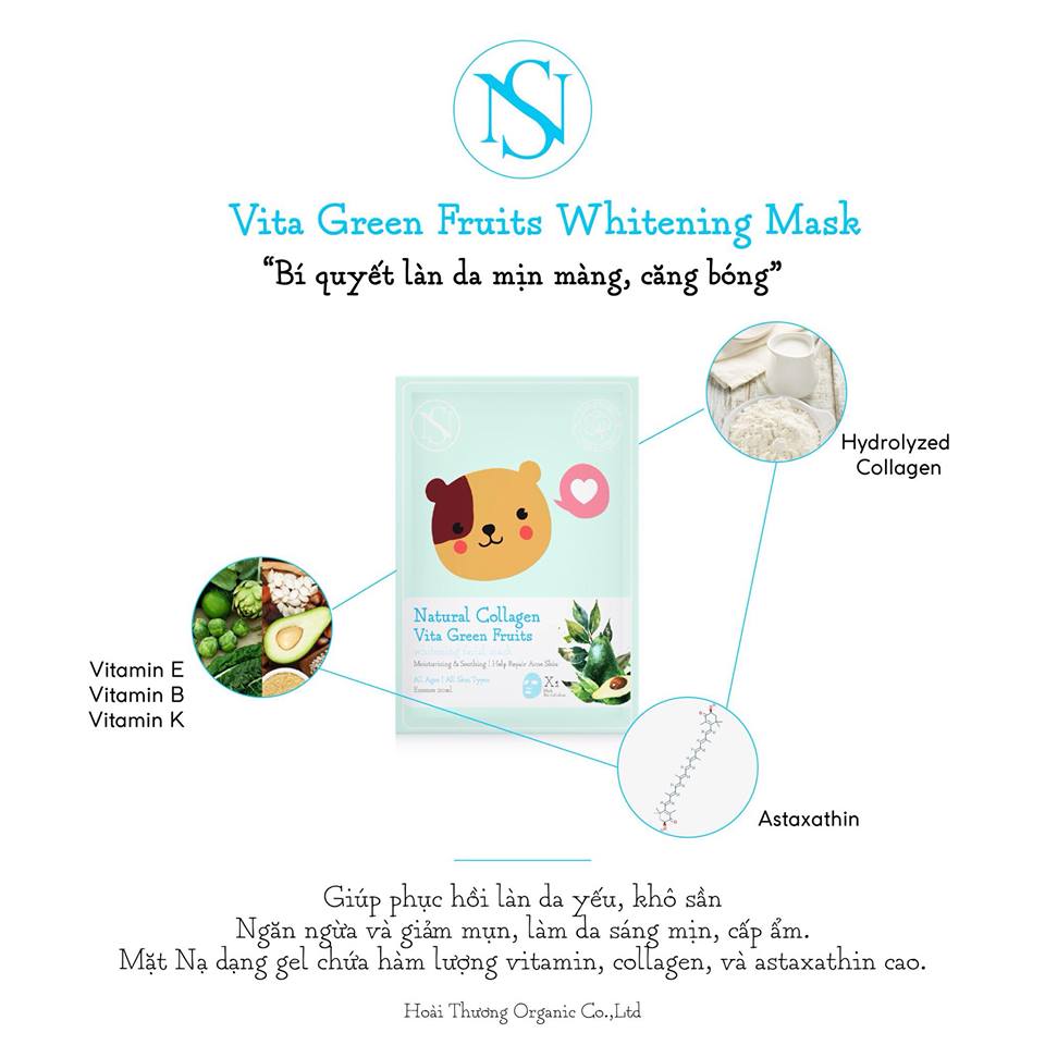 Mặt nạ NS Mask -mặt nạ Nấm Hoài Thương