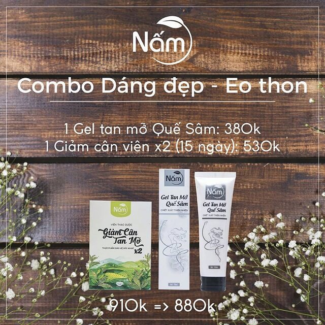 Nấm giảm cân tan mỡ x2 và gel tan mỡ Quế Sâm: bộ đôi giảm cân hiệu quả của Hoài Thương Organic